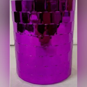 NWT!  Purple metallic mosaic style planter container decorative vase